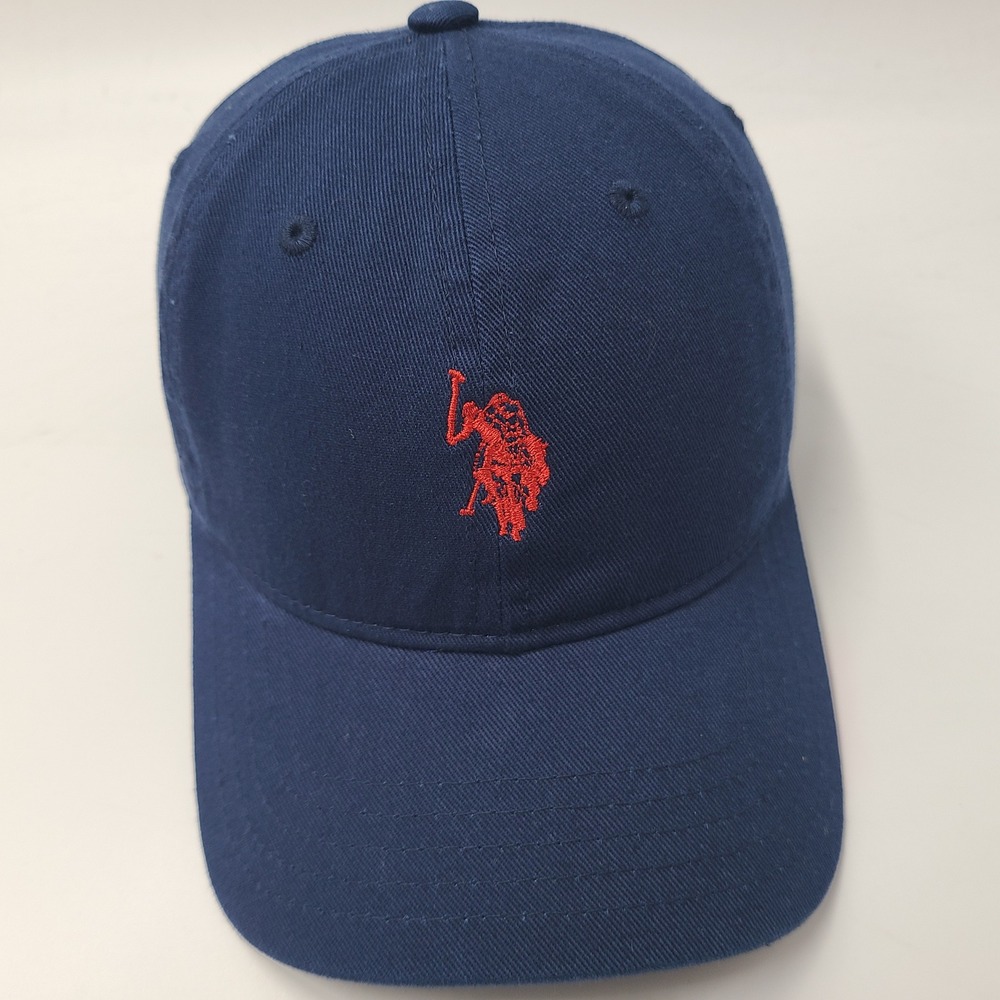 Youth US Polo Assn Hat Adjustable Blue Red Logo Casual Preppy Cotton Baseball
